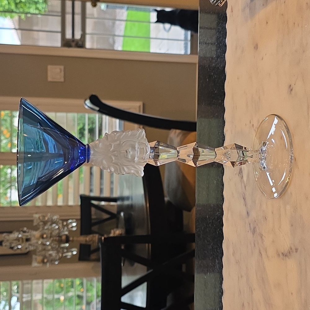 Nachtmann "Mythos" Series Martini Glass - Frosted Lion Head